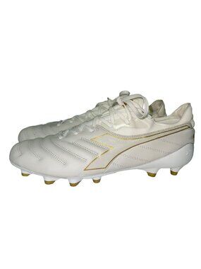 Diadora Brasil Elite Tech LPX FG Soccer Cleats Men’s 12.5 White Gold NWT Italy